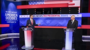 Los aspirantes a vicepresidente de EEUU exhiben sintonía en un debate muy político: "En eso estamos de acuerdo"