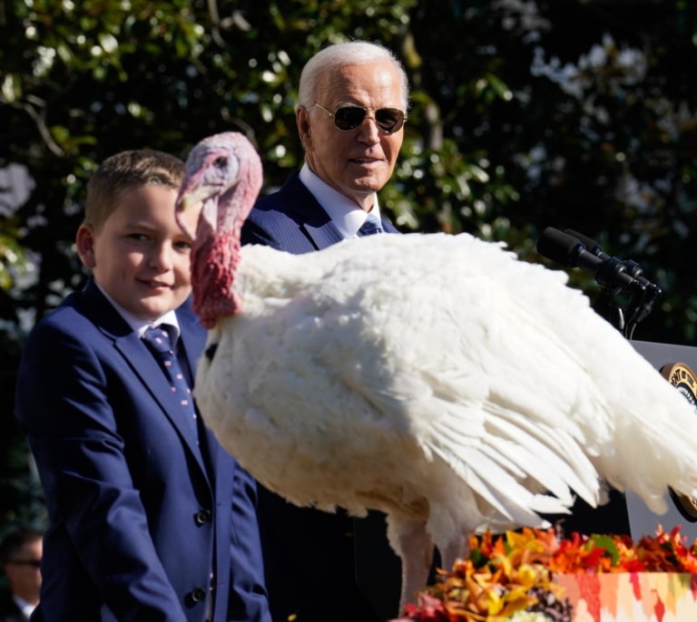 Biden perdona a sus últimos pavos por Acción de Gracias