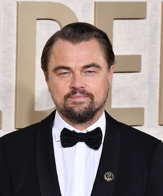 Leonardo DiCaprio en la alfombra orja de los últimos premios Globo de Oro, en enero de 2024.