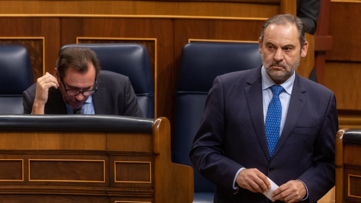 El diputado del Grupo Mixto José Luis Ábalos sale de un pleno en el Congreso de los Diputados, a 14 de noviembre de 2024, en Madrid (España).