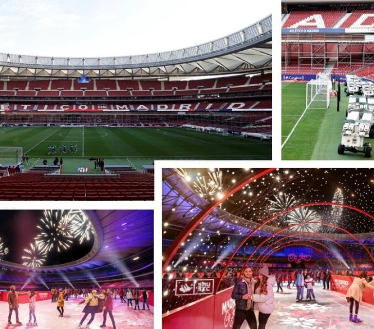 El estado del Riyadh Air Metropolitano se convertirá en una de las mayores pistas de hielo estas Navidades