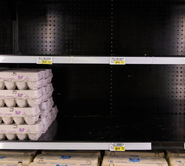 La gripe aviar dispara el precio de los huevos en EEUU y ya rozan los 8 euros por docena