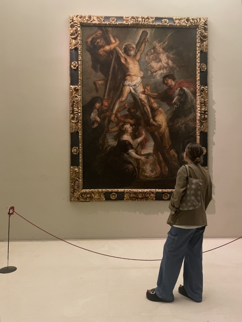 'El martirio de San Andrés' en la capilla de la Fundación Carlos de Amberes, antes de su traslado al Museo del Prado.