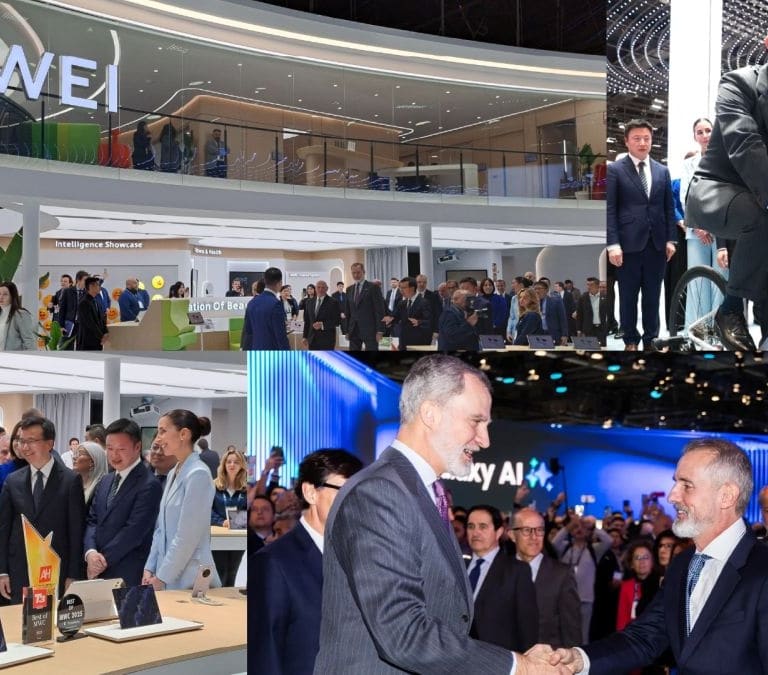 El Rey conoce en el MWC las propuestas de los 'gigantes' de la innovación: GSMA, Telefónica y Huawei, entre otros