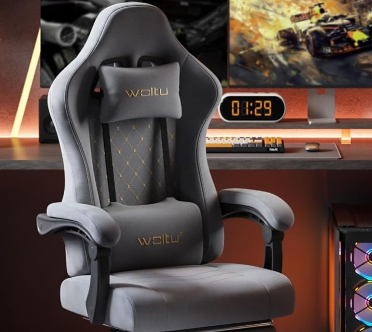 Esta es la silla gaming con masajeador lumbar que necesitas y que está rebajadísima ¡solo en Amazon!