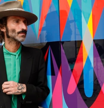 Leiva presentando su nuevo disco, 'Gigante'.