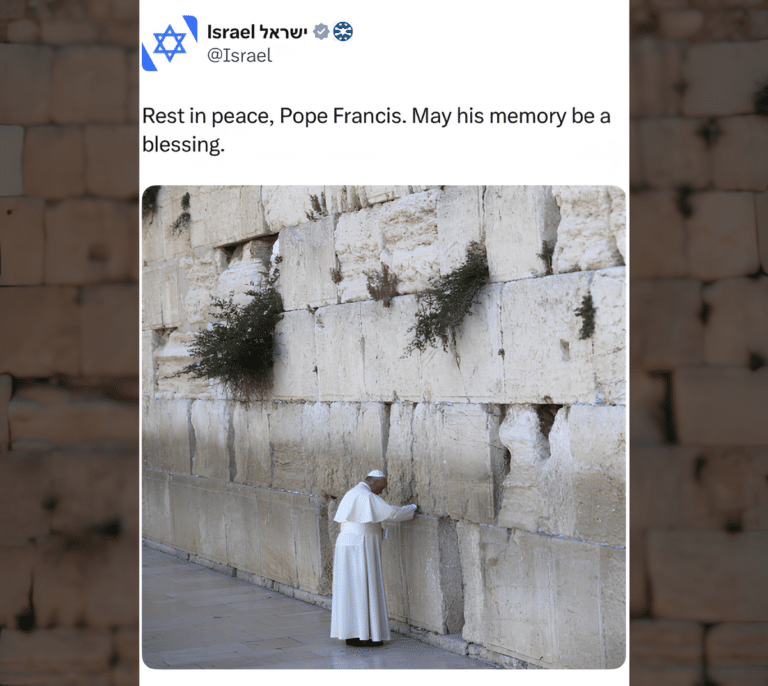 El Gobierno israelí borra de sus redes sociales las condolencias por la muerte del Papa Francisco: "Publicarlas fue un error"