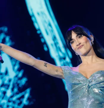 Aitana, en una foto de sus conciertos en 2023.