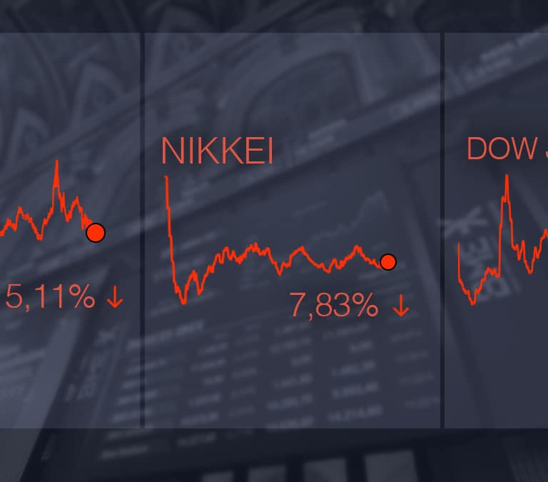 Lunes en rojo en las bolsas: el Ibex cae un 5,11% y la volatilidad se adueña de Wall Street
