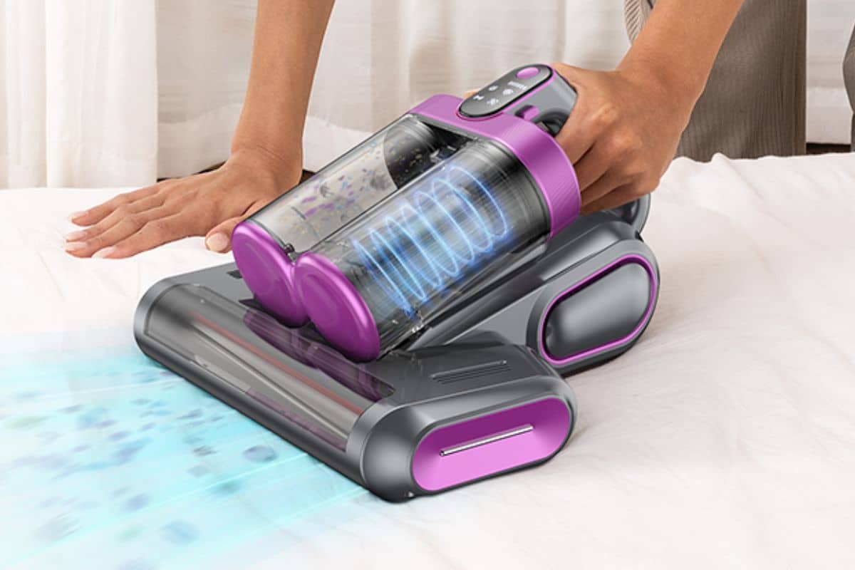 Aspirador Colchón Masterhome Aspiradora De Colchón, Aspiradora De Cama UV, Potente Succión De 12 KPa Aspirador Antiacaros