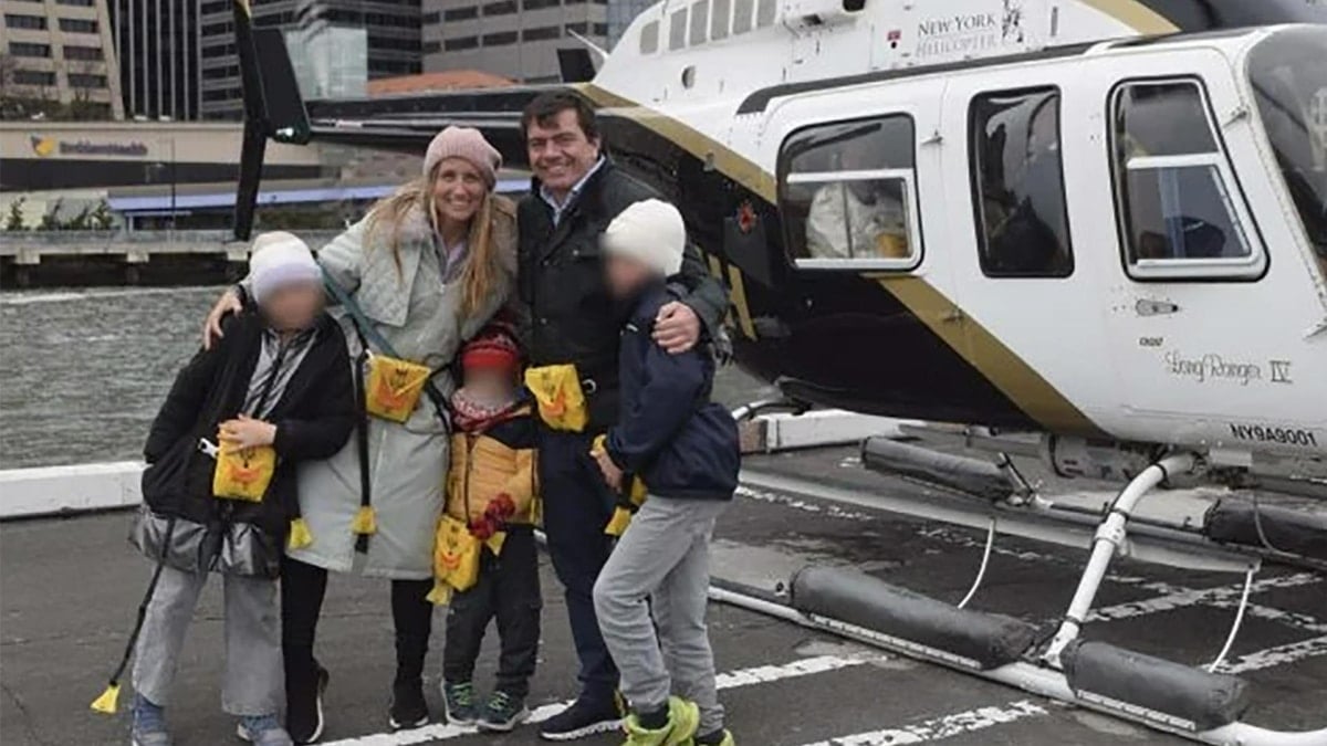 La familia Escobar-Camprubí que falleció en el accidente de helicóptero de Nueva York.