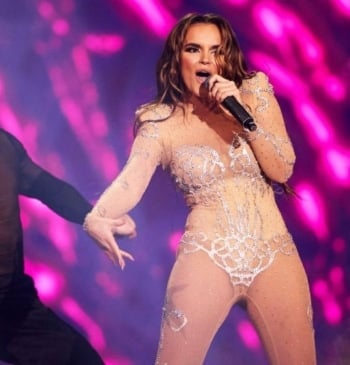 Melody durante su actuación en el Benidorm Fest