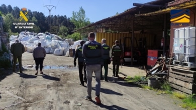 La Guardia Civil desmantela una banda de tráfico de residuos internacionales