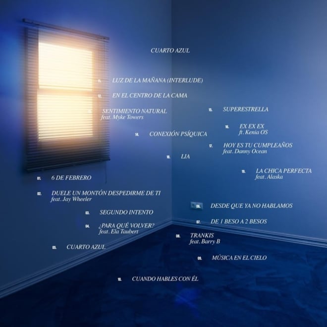 Tracklist de 'Cuarto Azul'