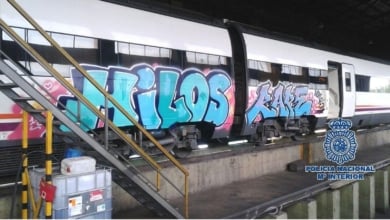 Cuatro detenidos en Málaga por realizar grafitis en trenes con daños por valor de 1,5 millones