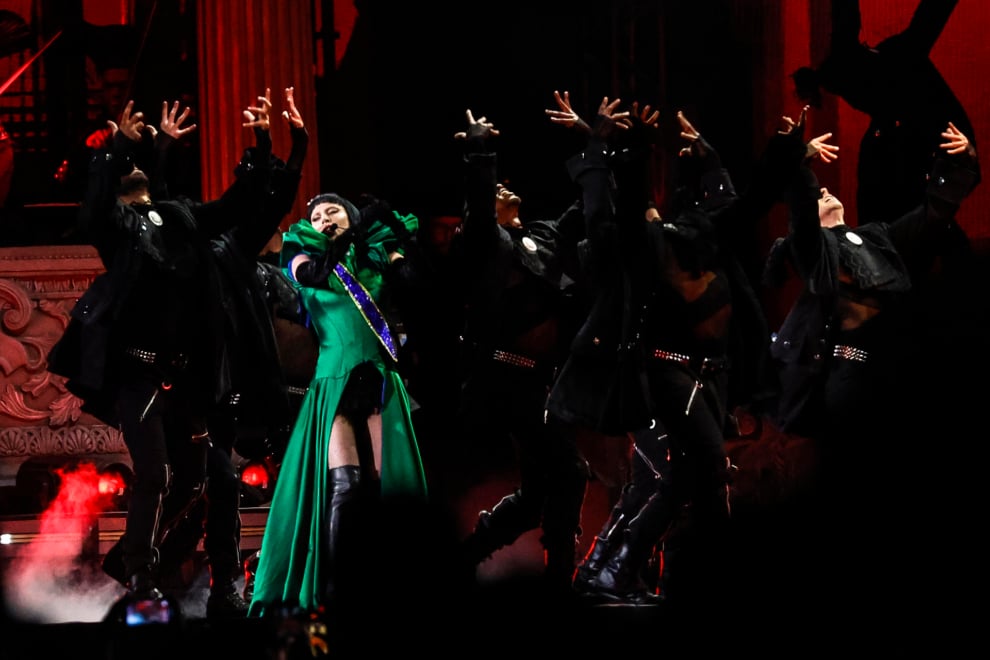 Lady Gaga en un momento de su show en Río.