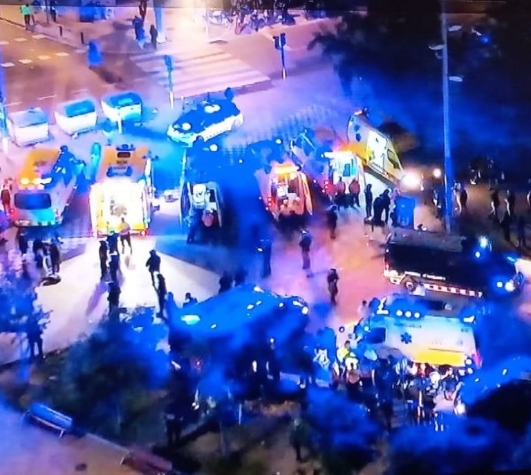 13 heridos en un atropello múltiple antes del partido Espanyol-FC Barcelona