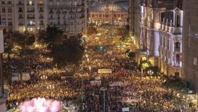 Calles cortadas y servicios mínimos por huelga y manifestación del 29M en Valencia