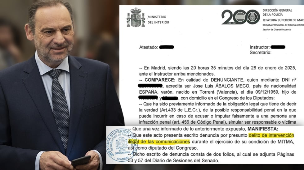 Una juez pregunta a la Fiscalía si debe investigar la "intervención ilegal" de las comunicaciones de Ábalos por la UCO