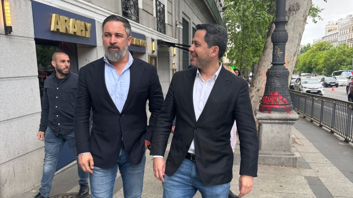 Santiago Abascal, líder de Vox y Rafael Latorre, presidente de la Cámara de Paraguay.