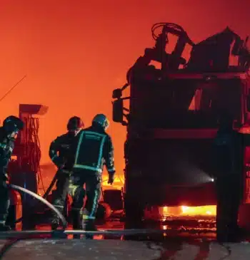 Extinguido espectacular incendio que puso en riesgo el Arenal Sound
