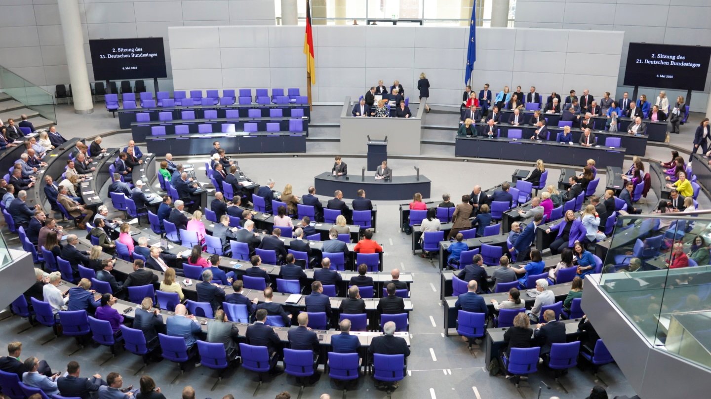El Bundestag en la sesión para elegir canciller