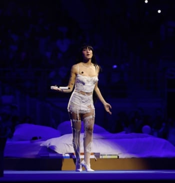 La cantante Aitana durante la presentación de su nuevo disco ´El cuarto azul