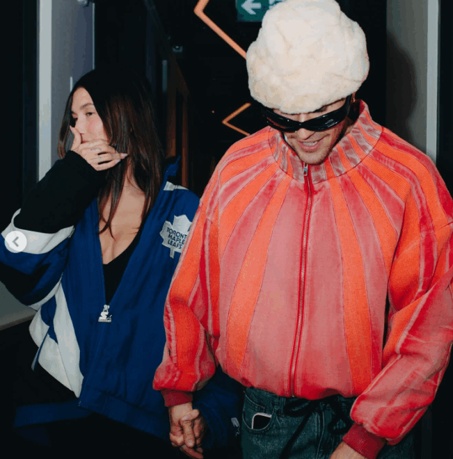 Justin Bieber y Hailey en la última publicación del artista en Instagram