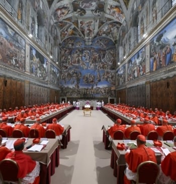 Los 133 cardenales en la Ciudad del Vaticano.
