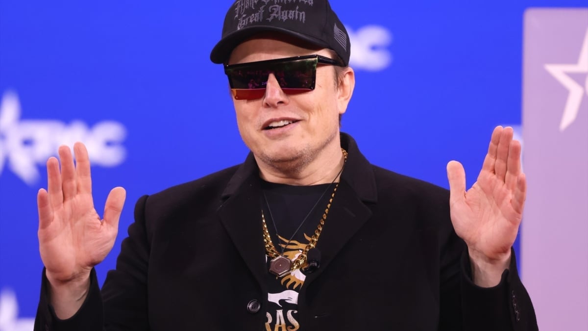 Imagen de archivo de Elon Musk hablando en la conferencia de líderes conservadores CPAC, en febrero, en Maryland (EEUU).