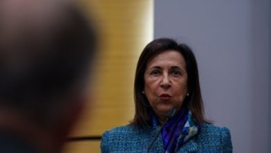 "Es una conversación privada", repite Margarita Robles 10 veces en un minuto como respuesta al wasap de Sánchez