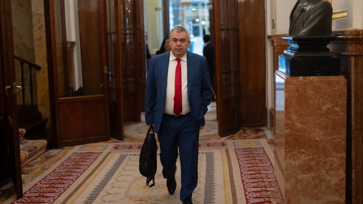 El secretario de Organización del PSOE y diputado, Santos Cerdán entra en el Congreso.