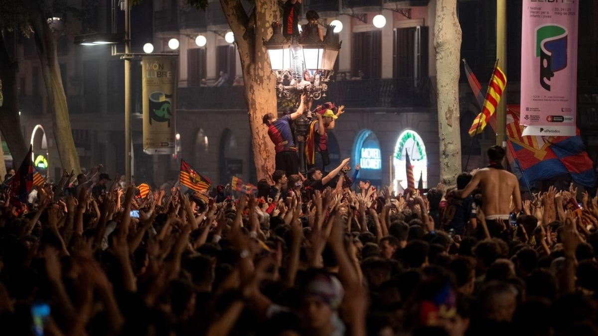 Siete detenidos en Barcelona durante la celebración de La Liga