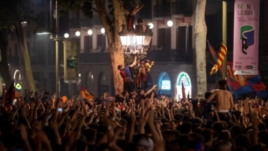 Siete detenidos en Barcelona durante la celebración de La Liga