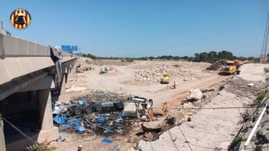 Camionero sufre politraumatismos al caer al barranco del Poyo en A-3