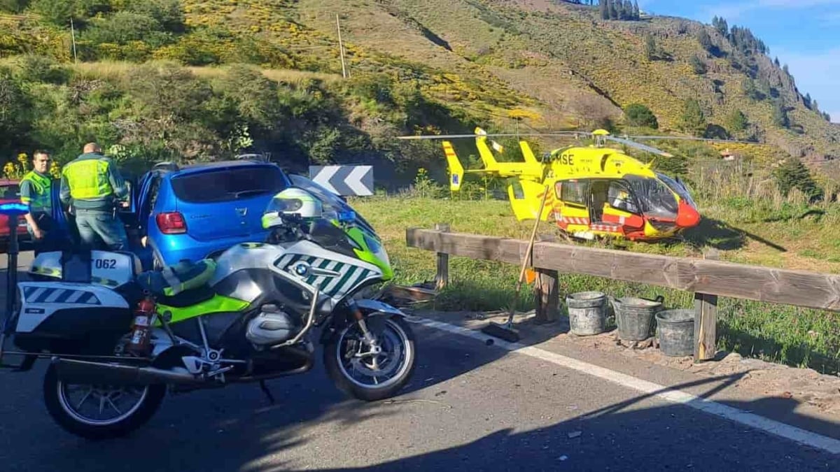 Fallece una motorista tras producirse una colisión junto a un turismo en Tenerife