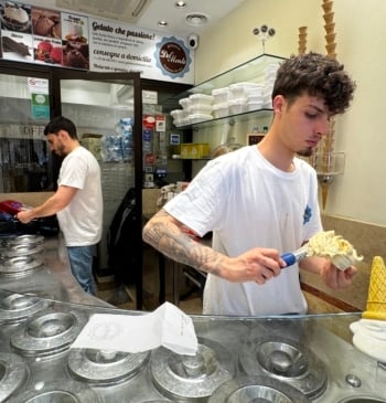 El sabor León XIV, el nuevo helado de Roma al gusto 'yanqui'