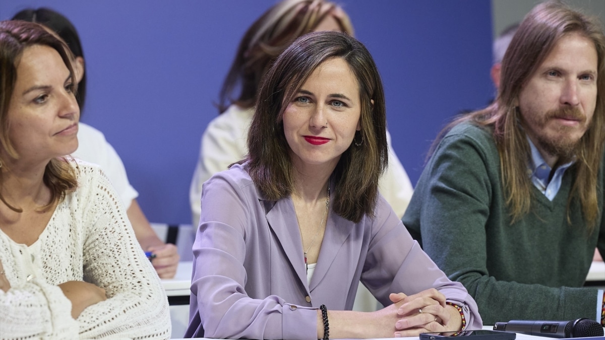 La secretaria general de Podemos, Ione Belarra, en una reunión del Consejo Ciudadano Estatal del partido