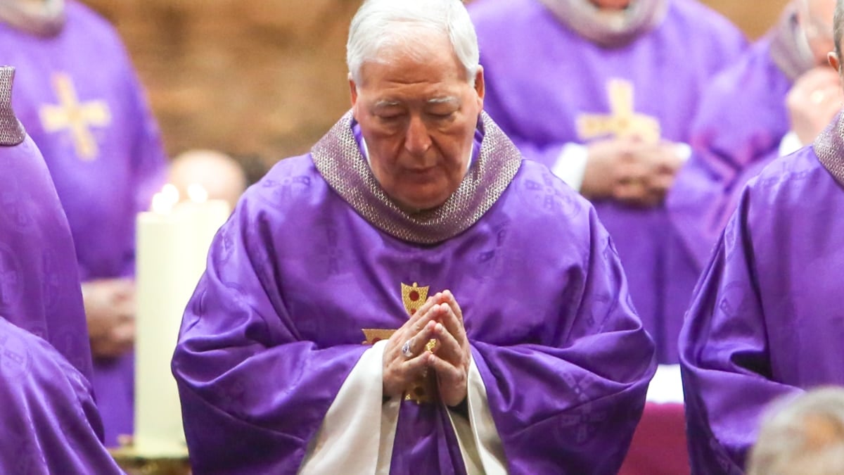 El obispo de Alcalá, Juan Antonio Reig Plà durante la ceremonia de Eucaristía en el Santuario del Sagrado Corazón