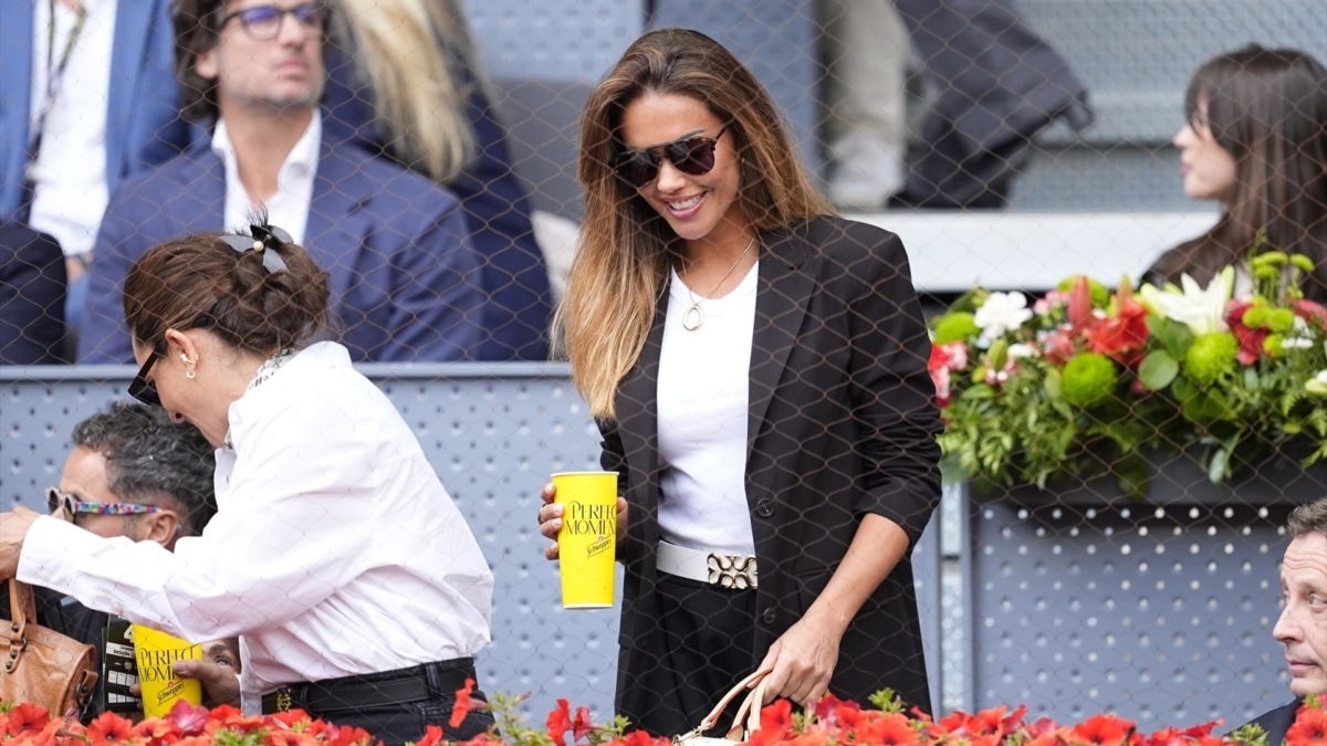Lara Álvarez en la Caja Mágica durante la final del último Mutua Madrid Open, a comienzos de mayo.