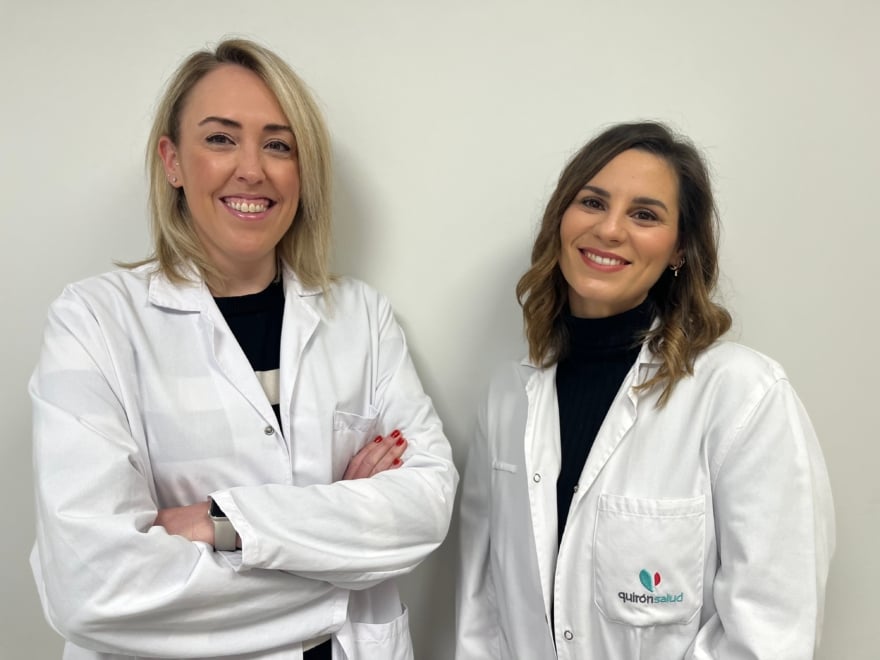 Doctoras Libe Aspe y Maribel Martínez de Hospita Quirónsalud Vitoria.