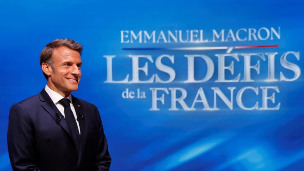 Macron en el programa Los desafíos de Francia en TF1