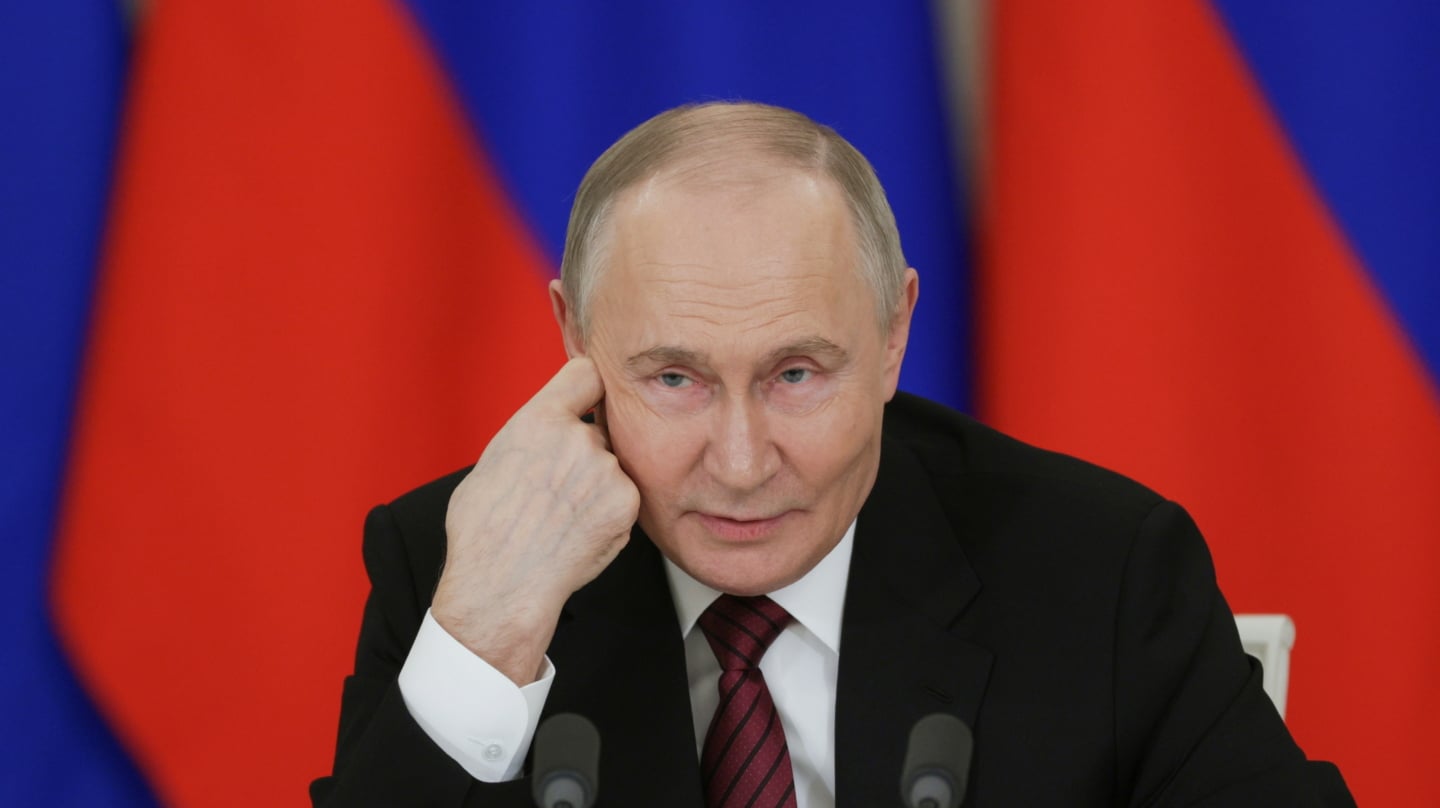 El líder ruso, Vladimir Putin, en una rueda de prensa