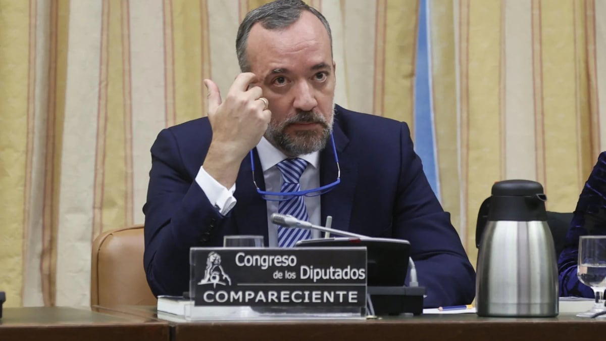 Francisco Martínez en una declaración en el Congreso