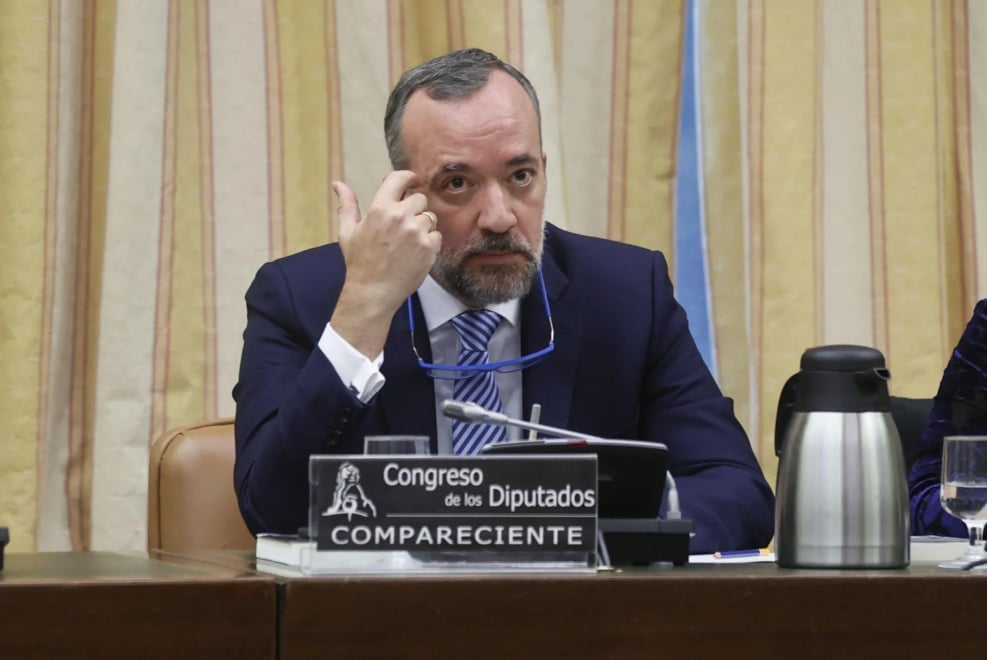 Francisco Martínez en una declaración en el Congreso