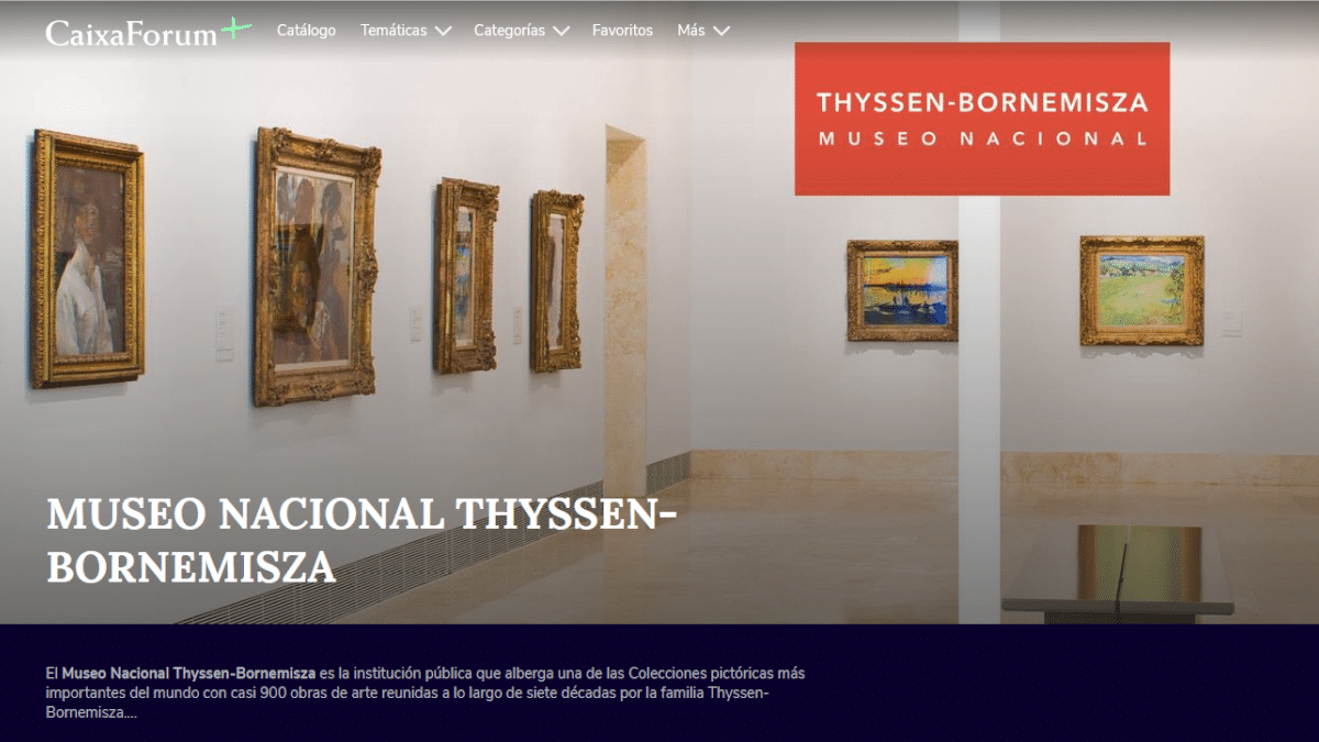 Portada de los contenidos del Thyssen en CaixaForum+.
