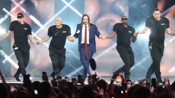 Tommy Cash, el representante de Estonia, en una actuación