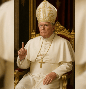 El 'papa' Trump calienta el cónclave con su 'sacrílega' bendición