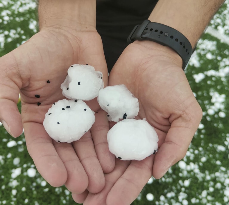 Así ha sido la granizada en Madrid