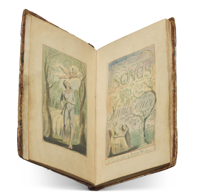 'Songs of Innocence', 1789. Valor estimado: 1.000.000-1.500.000 dólares. Ofrecido en 'Maurice Sendak: Artist, Collector, Connoisseur' en Christie's de Nueva York